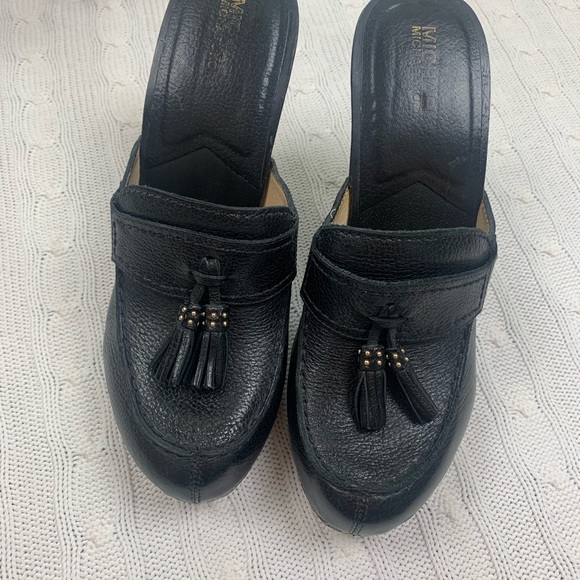 Michael Kors size 8 black tassel mule heels - Picture 5 of 8